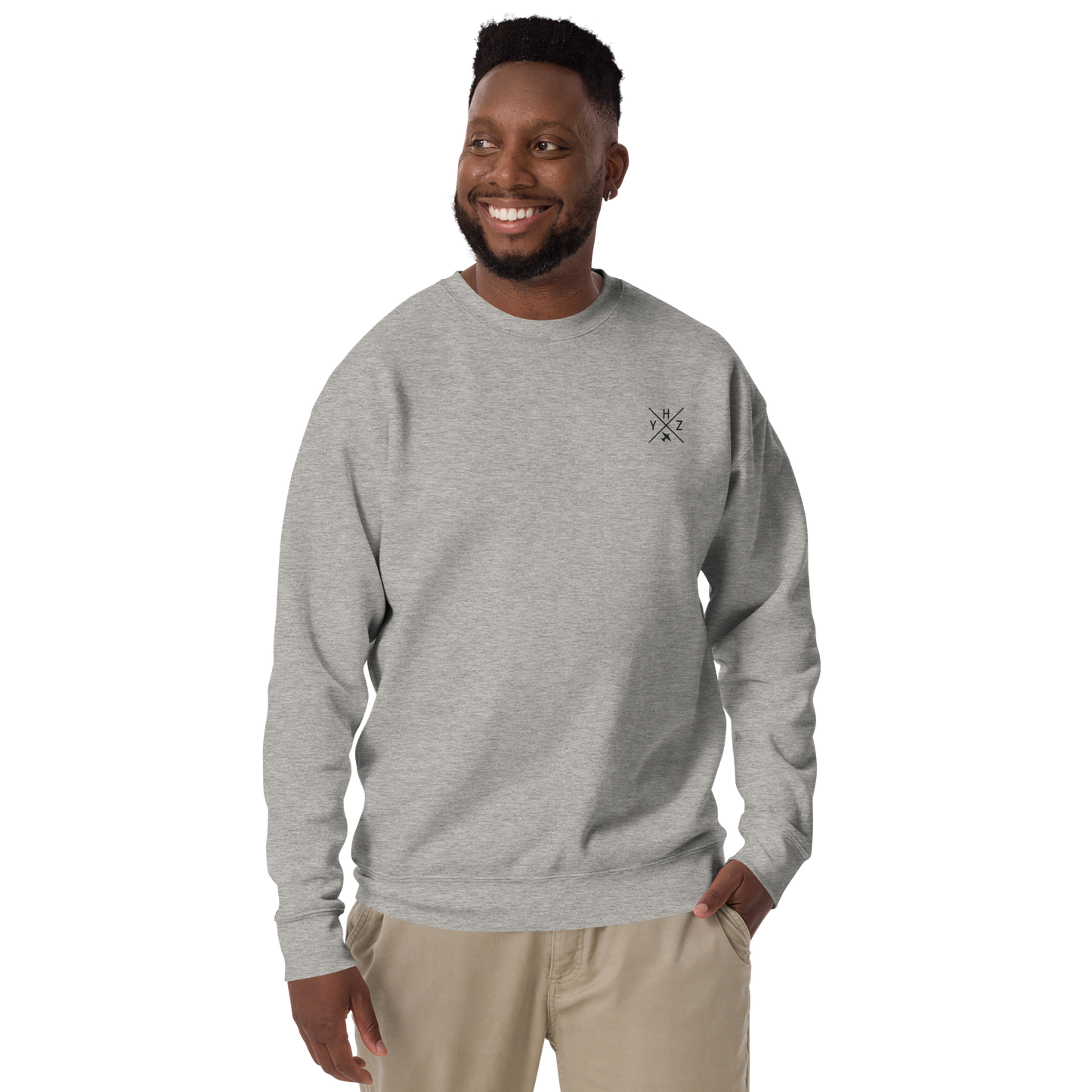 Crossed-X Premium Sweatshirt • YHZ Halifax • YHM Designs - Image 04