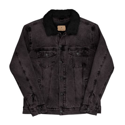 Crossed-X Denim Sherpa Jacket • YYG Charlottetown • YHM Designs - Image 02