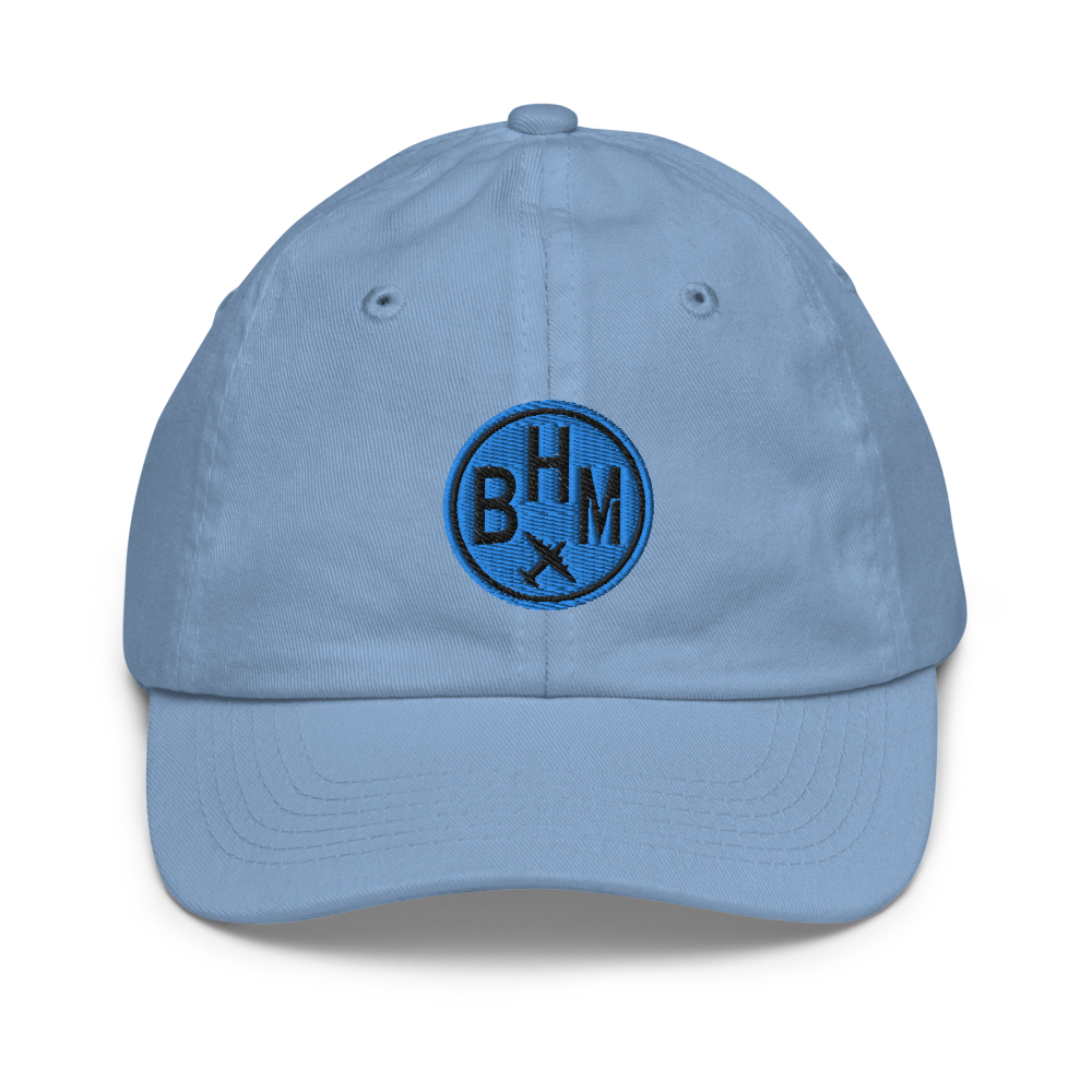 Roundel Kid's Baseball Cap - Aqua • BHM Birmingham • YHM Designs - Image 06