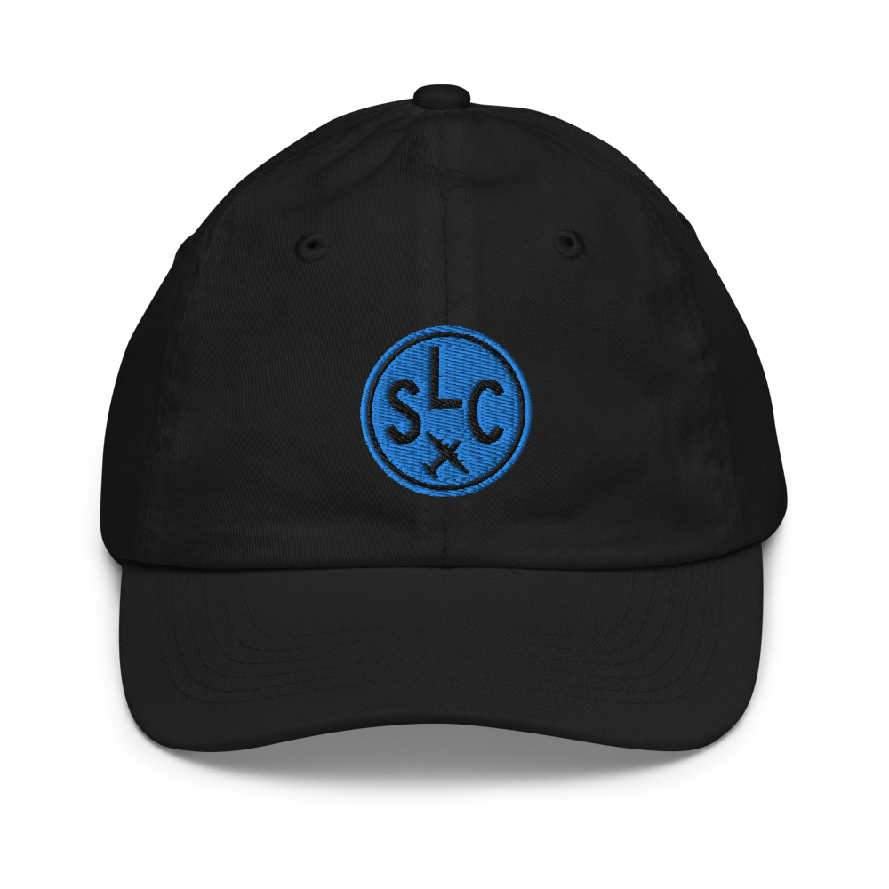 Roundel Kid's Baseball Cap - Aqua • SLC Salt Lake City • YHM Designs - Image 01