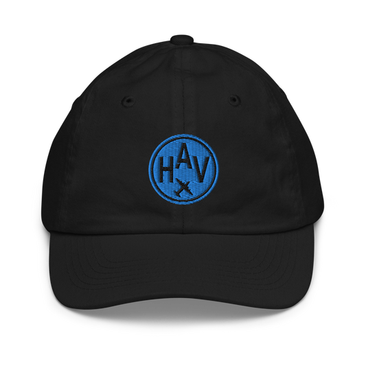 Roundel Kid's Baseball Cap - Aqua • HAV Havana • YHM Designs - Image 01