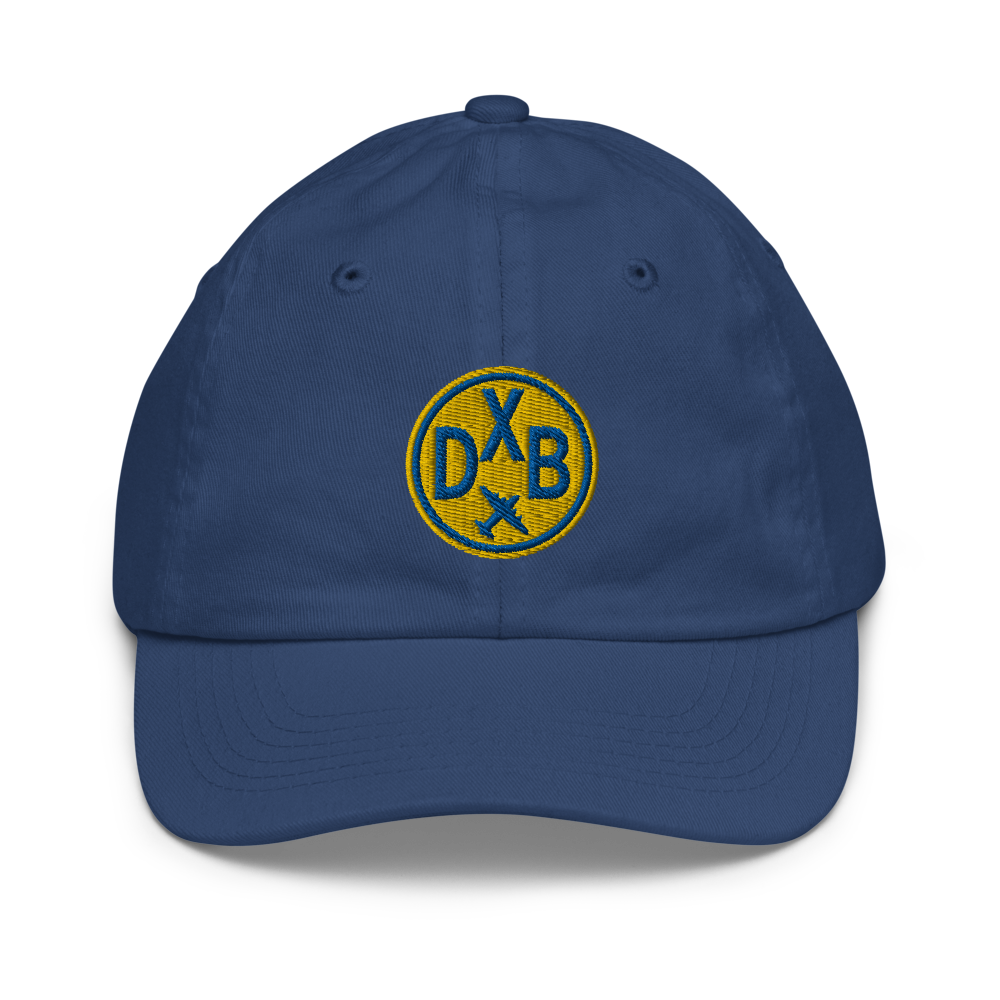 Roundel Kid's Baseball Cap - Gold • DXB Dubai • YHM Designs - Image 01