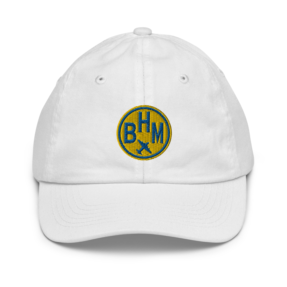 Roundel Kid's Baseball Cap - Gold • BHM Birmingham • YHM Designs - Image 06
