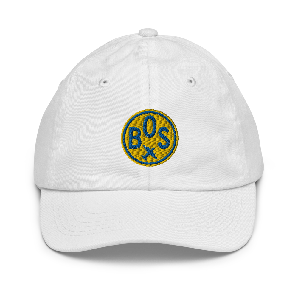 Roundel Kid's Baseball Cap - Gold • BOS Boston • YHM Designs - Image 06
