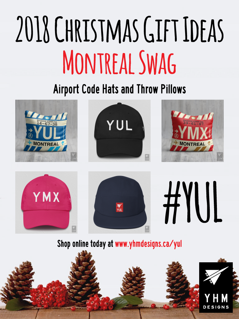 2018 Christmas Gift Ideas – YUL Montreal Airport Code Swag