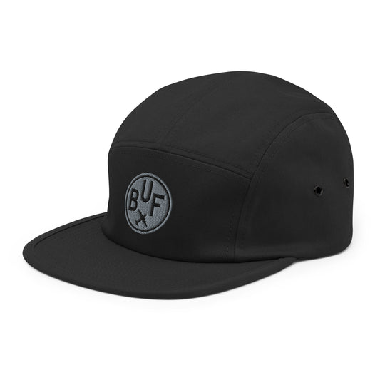 Airport Code Camper Hat - Roundel • BUF Buffalo • YHM Designs - Image 01