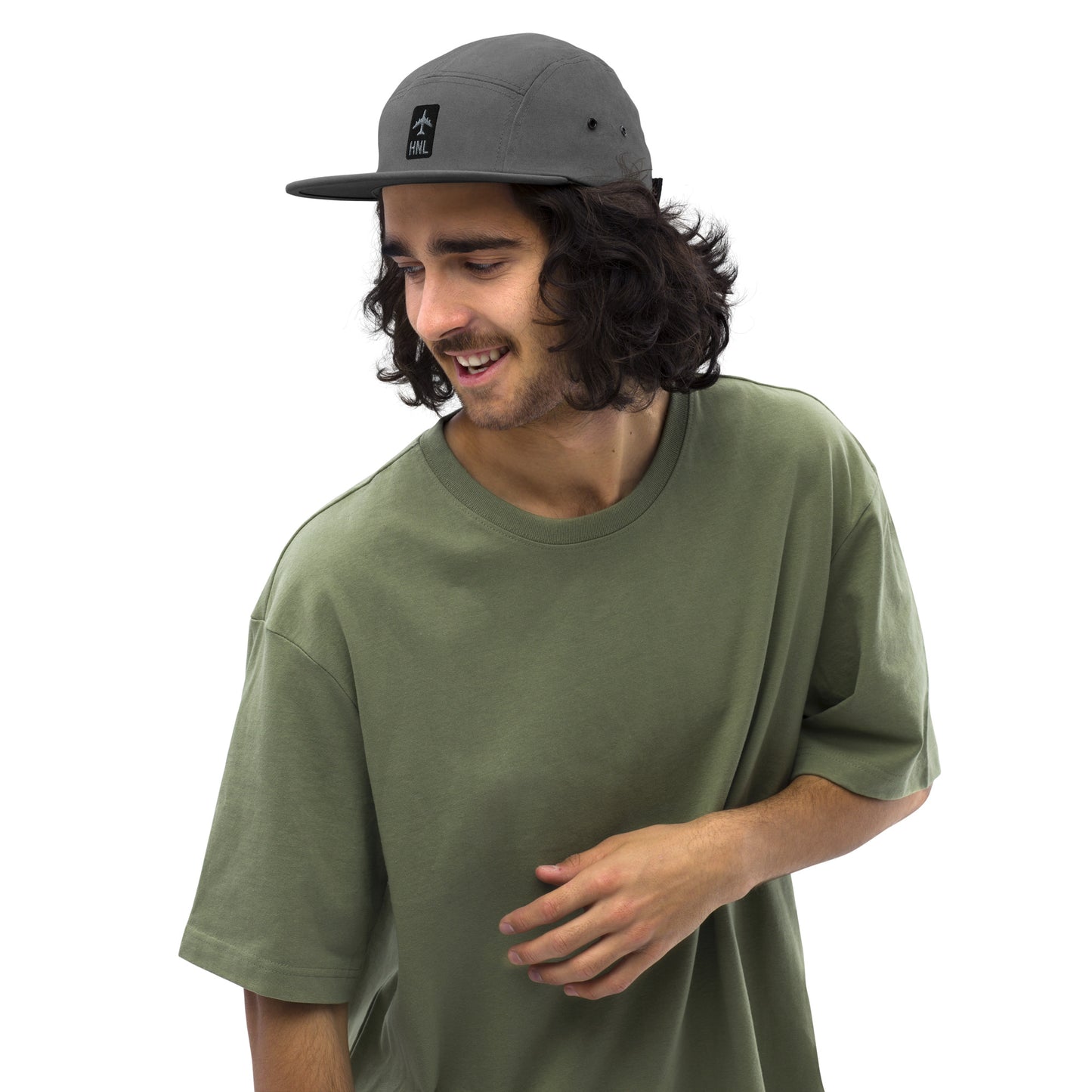 Grey "Low-Vis"  Jetliner Camper Hat • HNL Honolulu • YHM Designs - Image 03