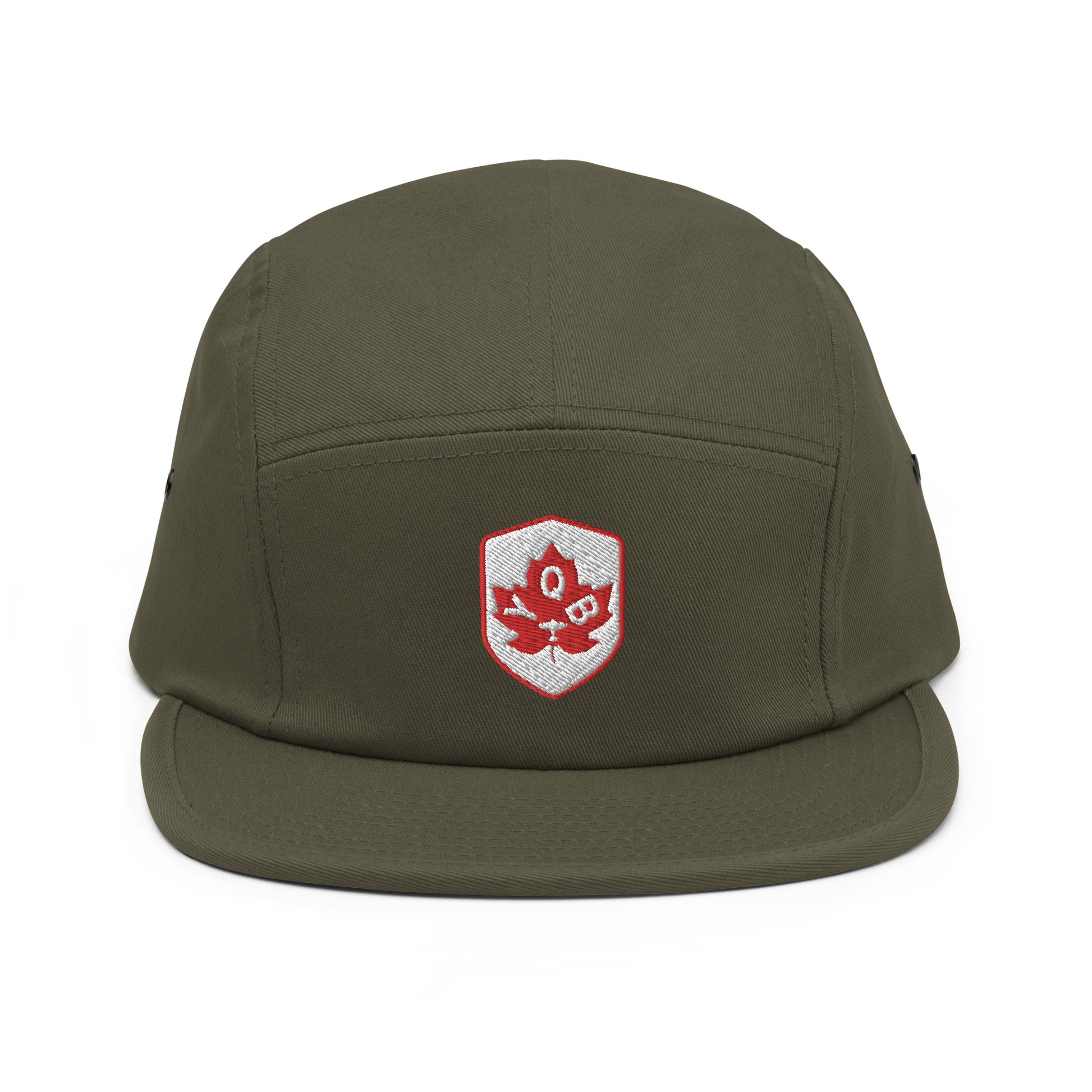 Maple Leaf Camper Hat - Red/White • YQB Quebec City • YHM Designs - Image 02