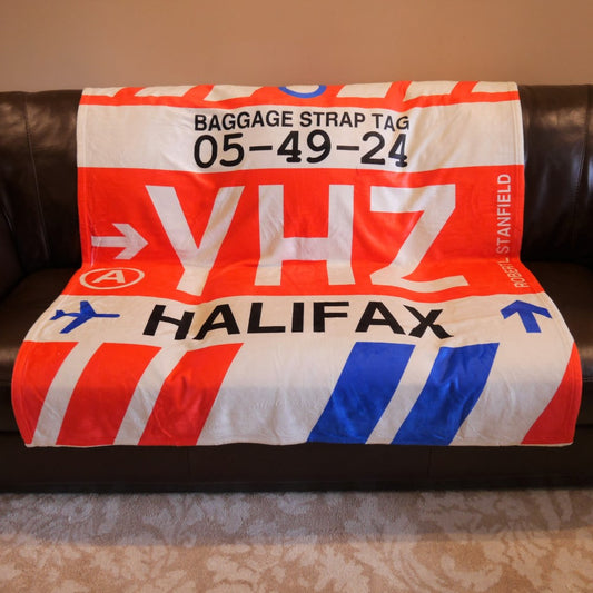YQX Gander Newfoundland and Labrador Throw Blanket