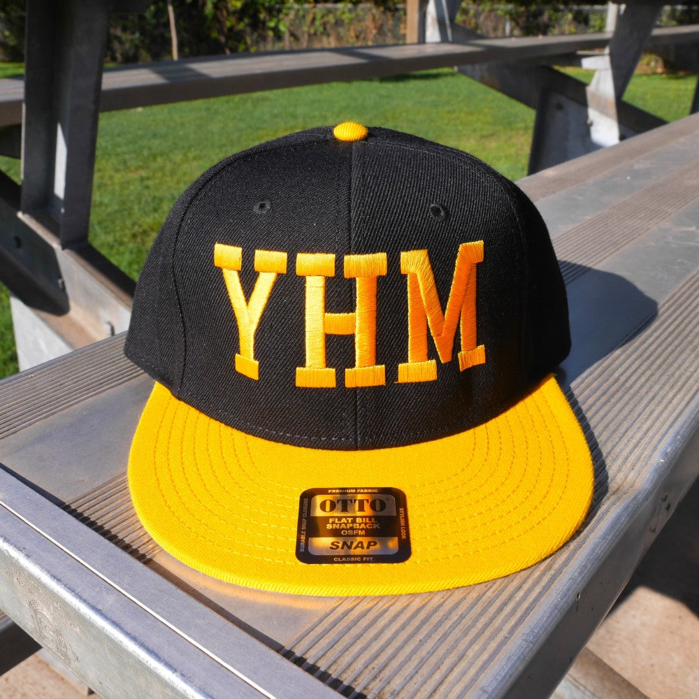 YHM Designs College-Style Airport Code Snapback Hat - Image 01