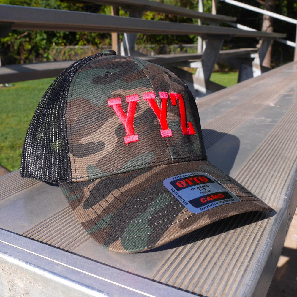 YHM Designs Airport Code Camouflage Trucker Hat 02