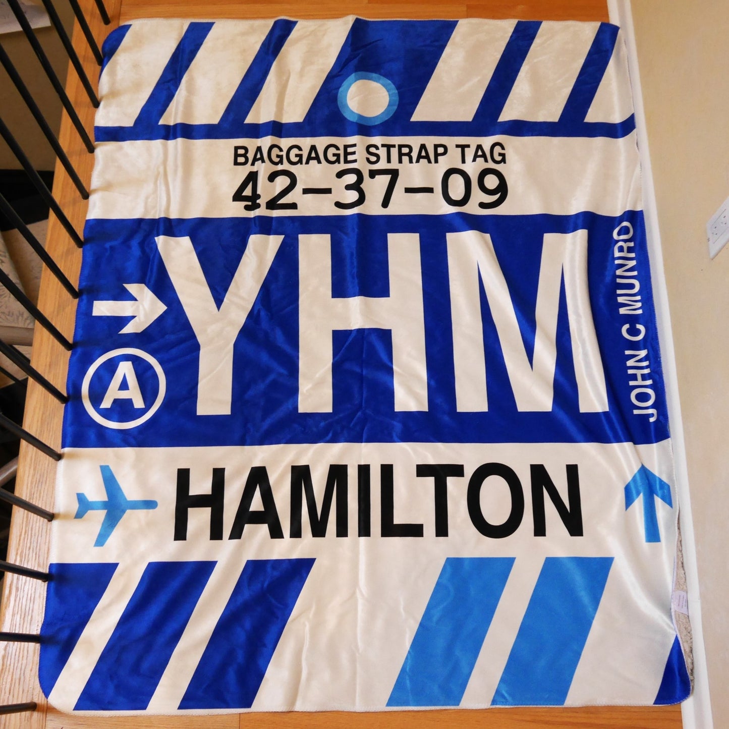 CDG Paris France Sherpa Throw Blanket