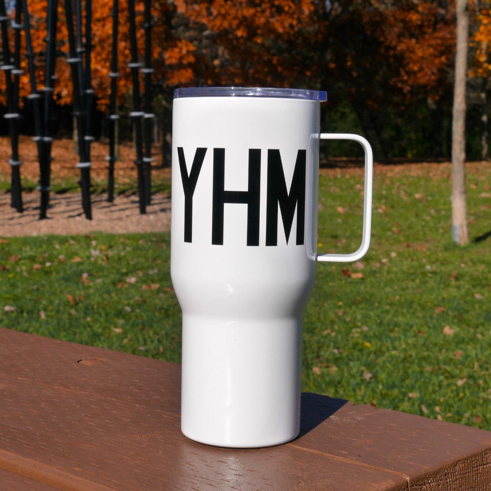 YHM Designs Airport Code Travel Mug 01