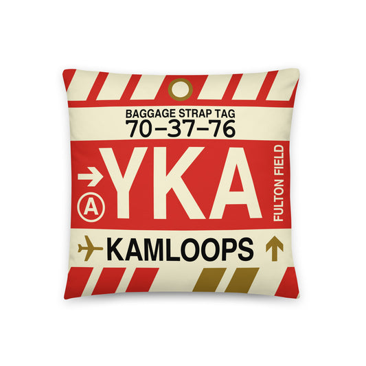 Travel-Themed Throw Pillow • YKA Kamloops • YHM Designs - Image 01