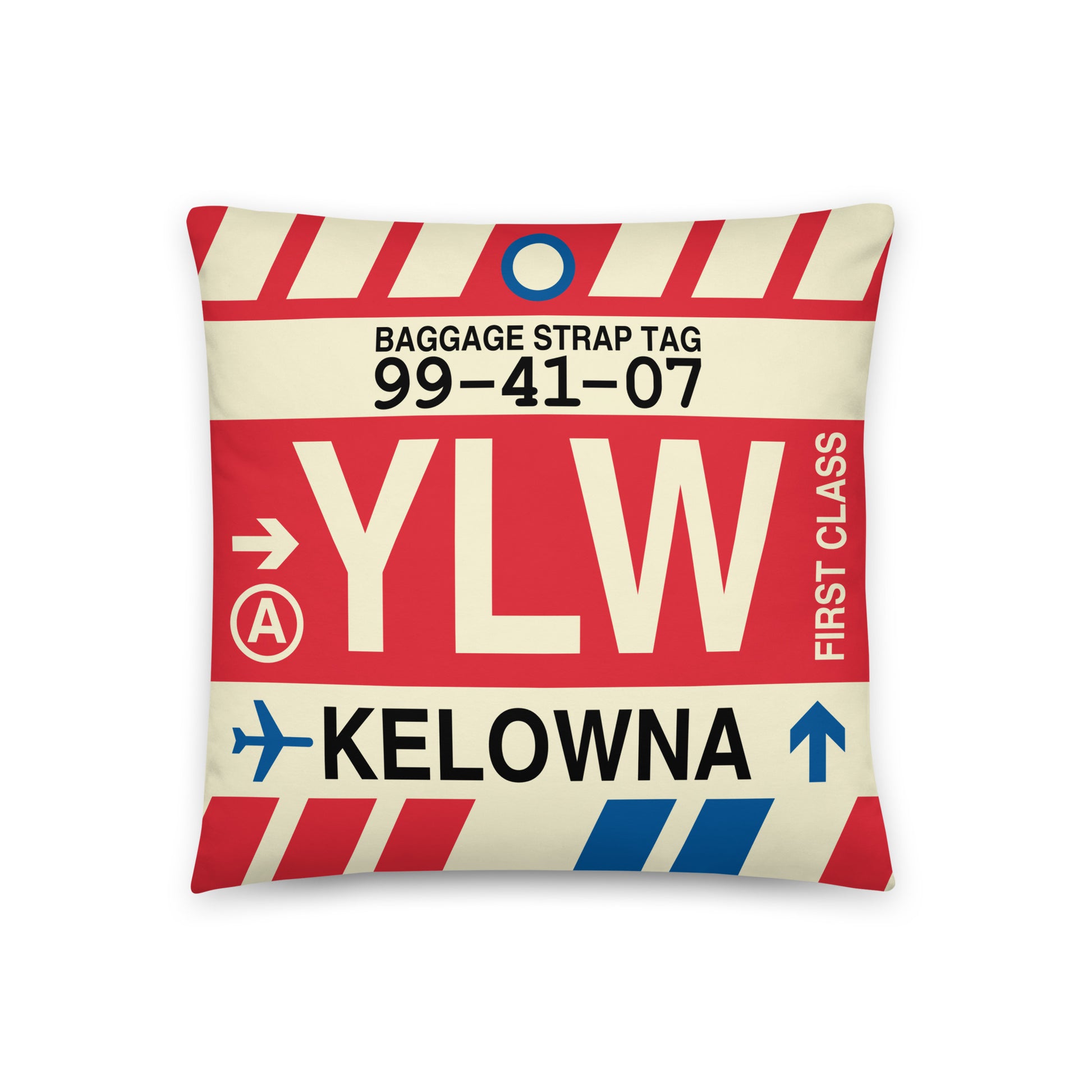 Travel Gift Throw Pillow • YLW Kelowna Souvenir • YHM Designs - Image 01