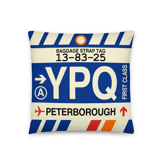 Travel Gift Throw PIllow • YPQ Peterborough • YHM Designs - Image 01