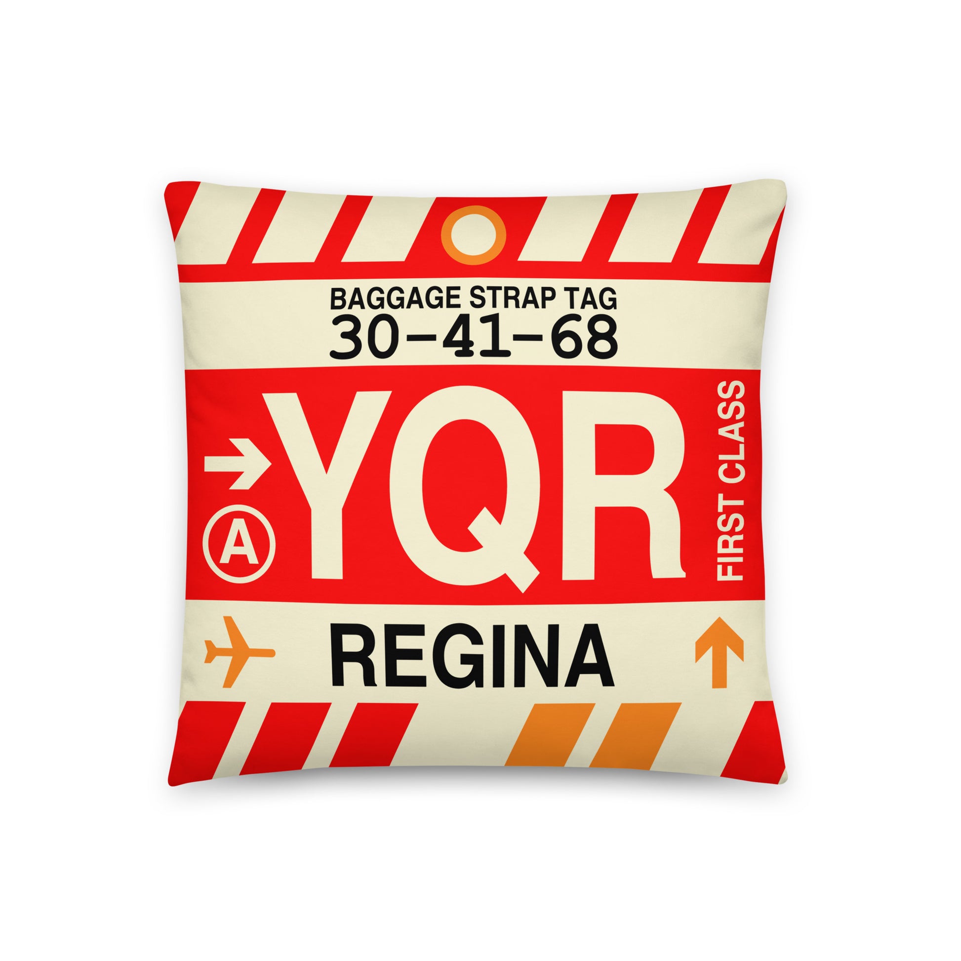 Travel-Themed Throw Pillow • YQR Regina • YHM Designs - Image 01