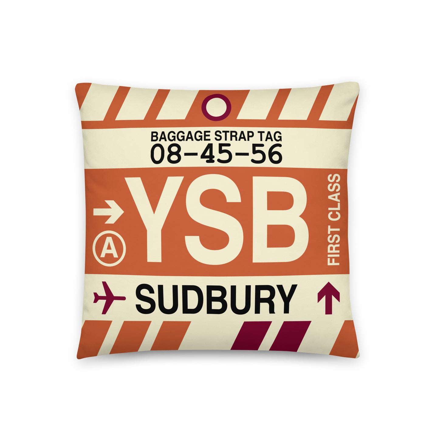 Travel-Themed Throw Pillow • YSB Sudbury • YHM Designs - Image 01