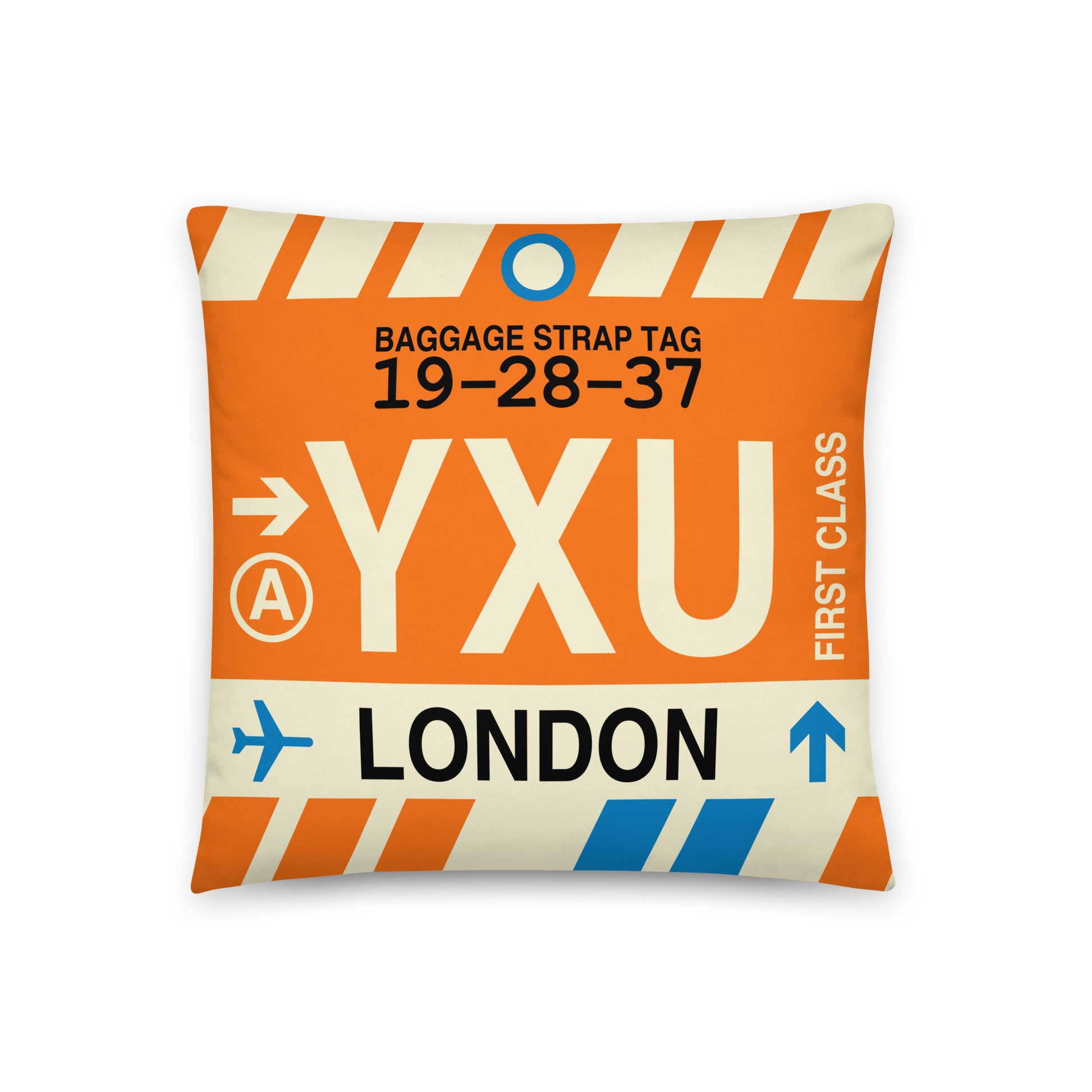 Travel-Themed Throw Pillow • YXU London • YHM Designs - Image 01