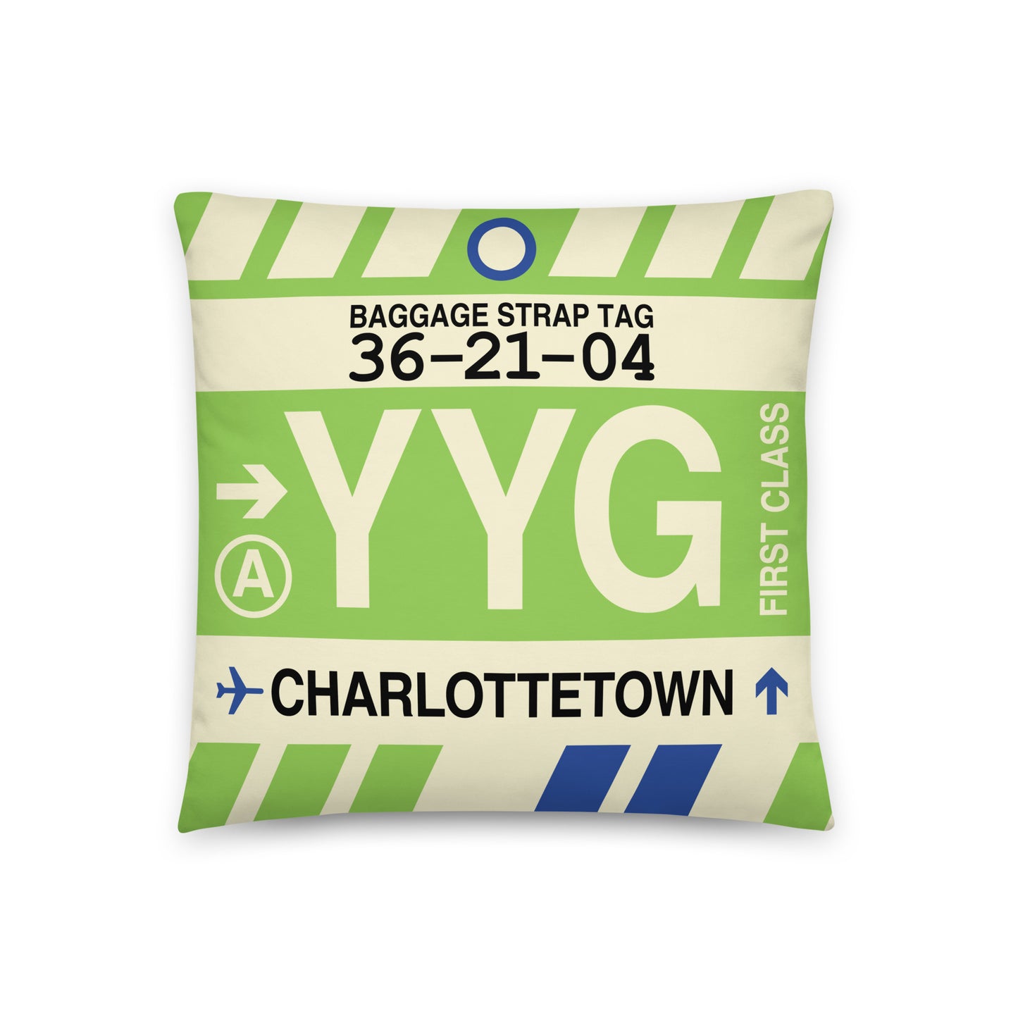 Travel Gift Throw PIllow • YYG Charlottetown • YHM Designs - Image 01