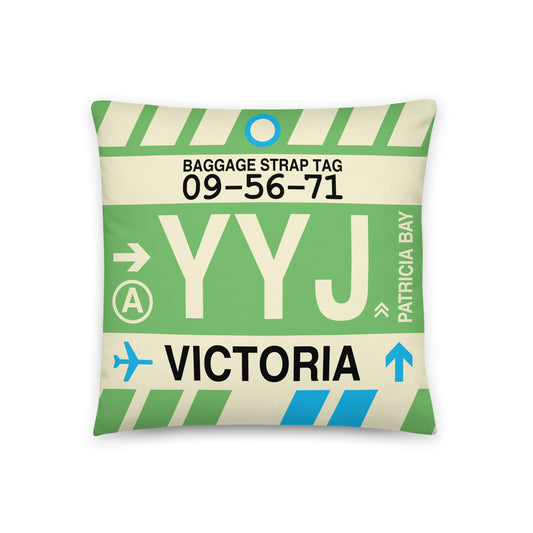 Travel Gift Throw Pillow • YYJ Victoria • YHM Designs - Image 01