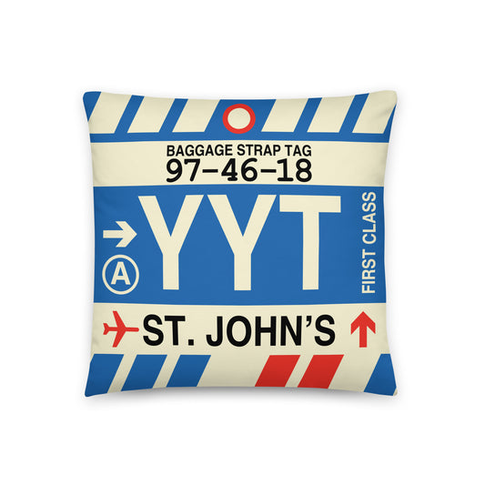 Travel Gift Throw Pillow • YYT St. John's • YHM Designs - Image 01