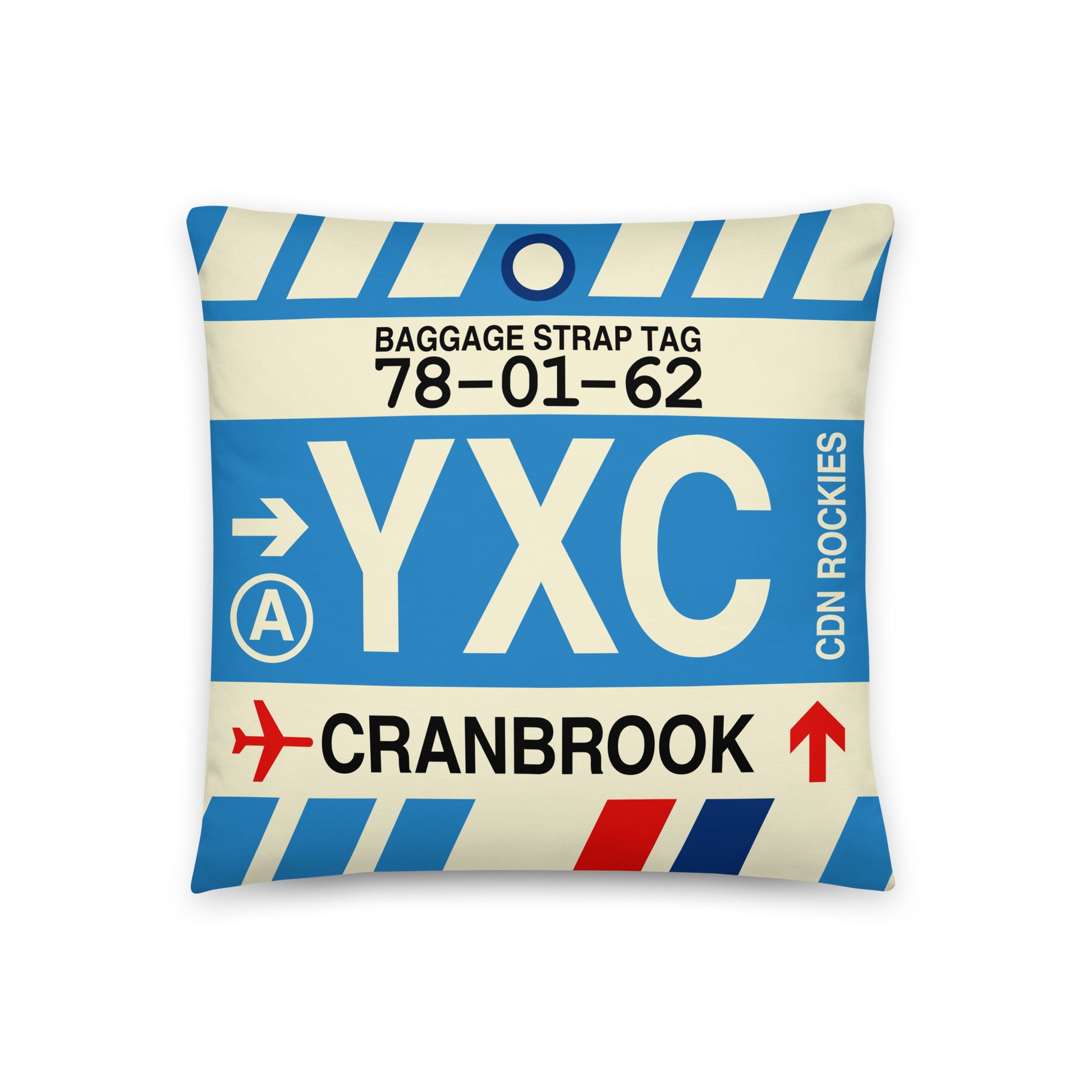 Travel-Themed Throw Pillow • YXC Cranbrook • YHM Designs - Image 01