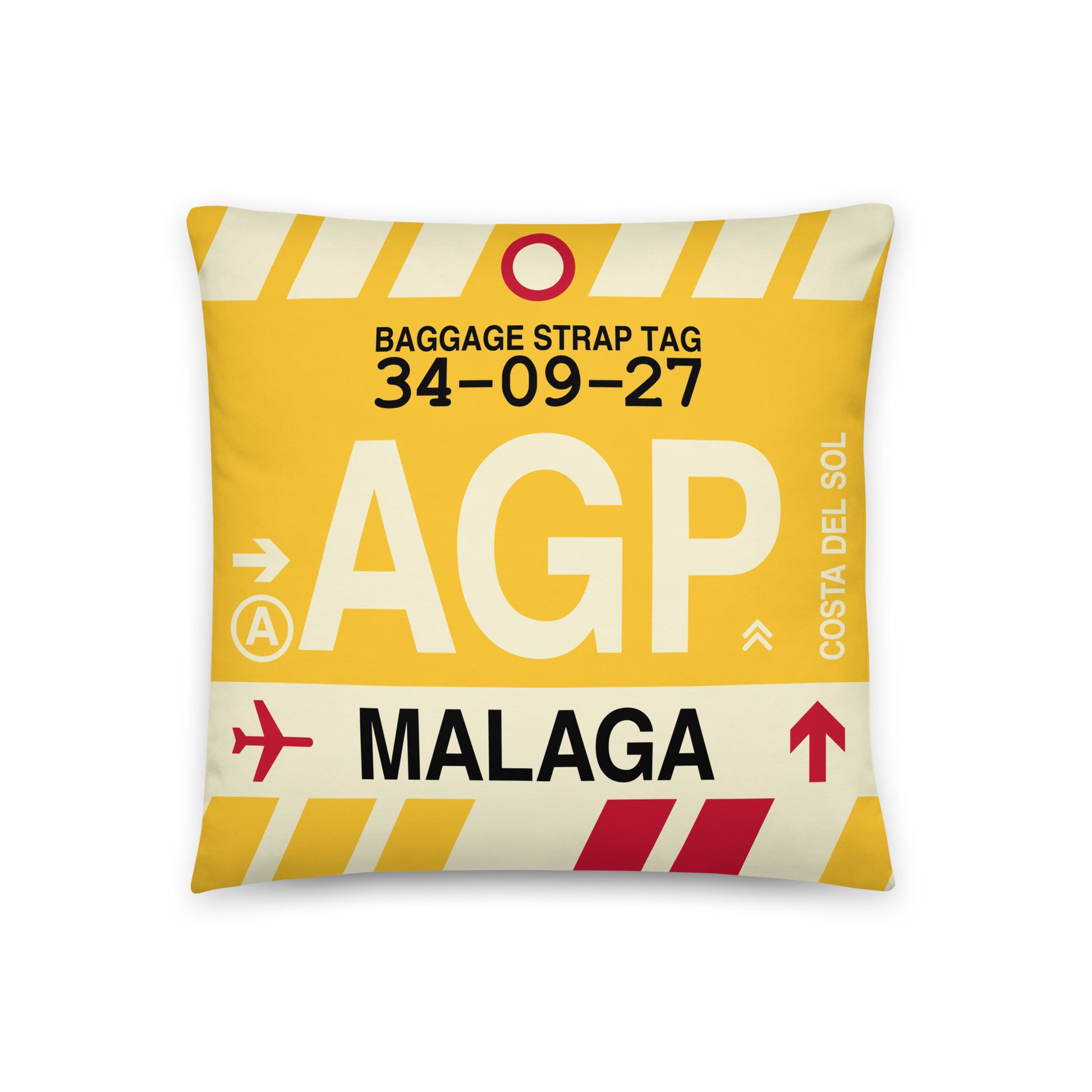 Travel Gift Throw Pillow • AGP Malaga • YHM Designs - Image 01