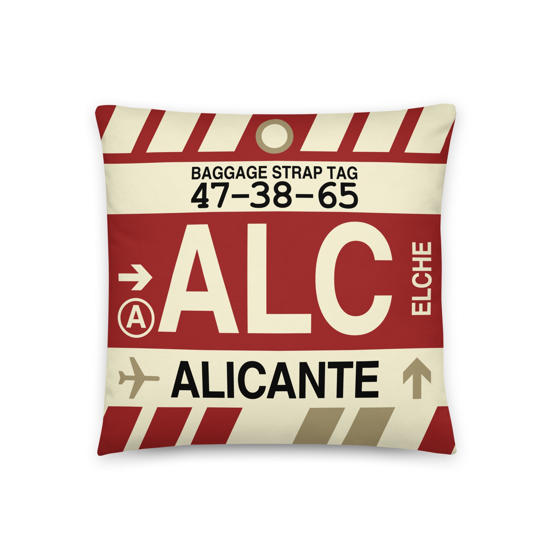 Travel Gift Throw Pillow • ALC Alicante • YHM Designs - Image 01