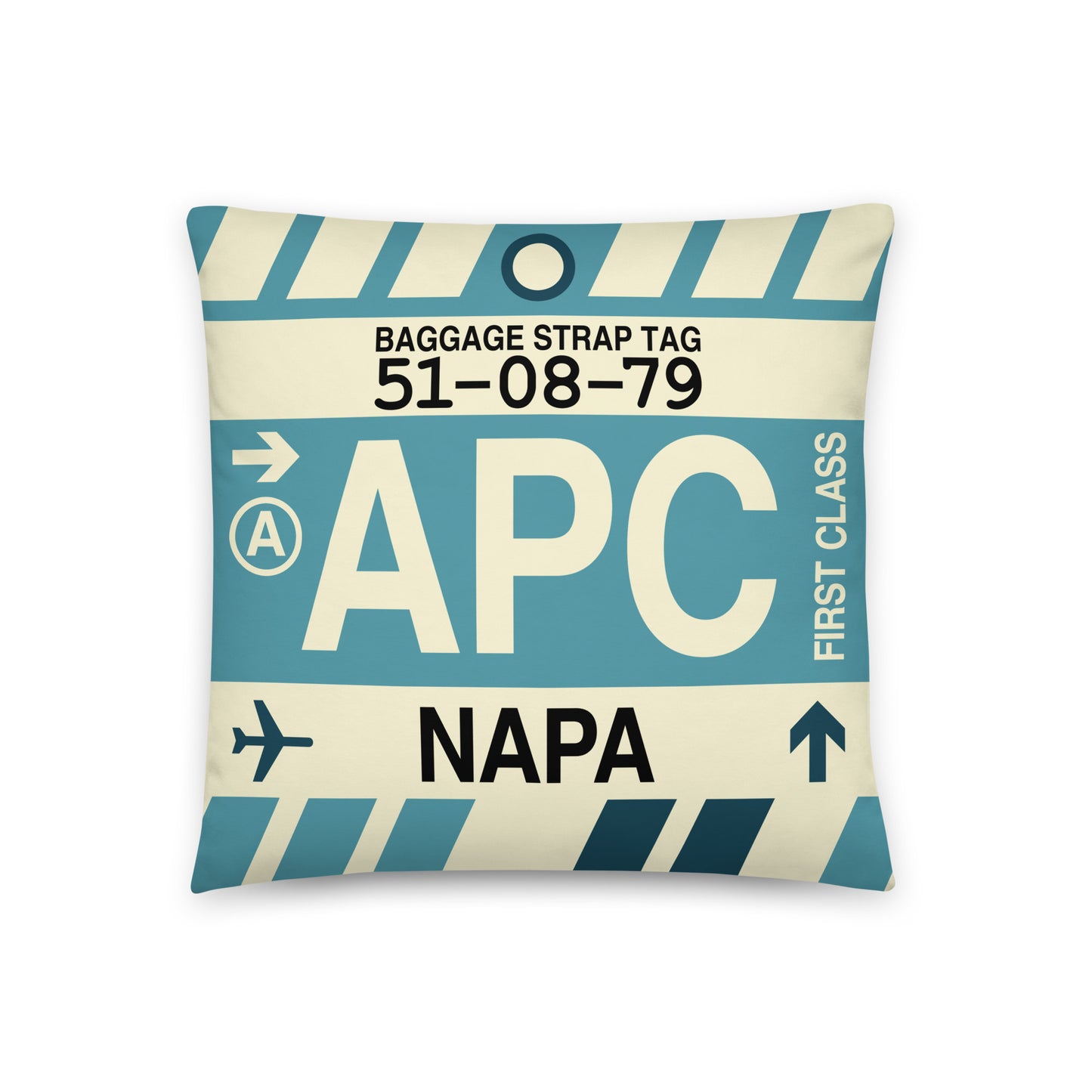 Travel-Themed Throw Pillow • APC Napa • YHM Designs - Image 01