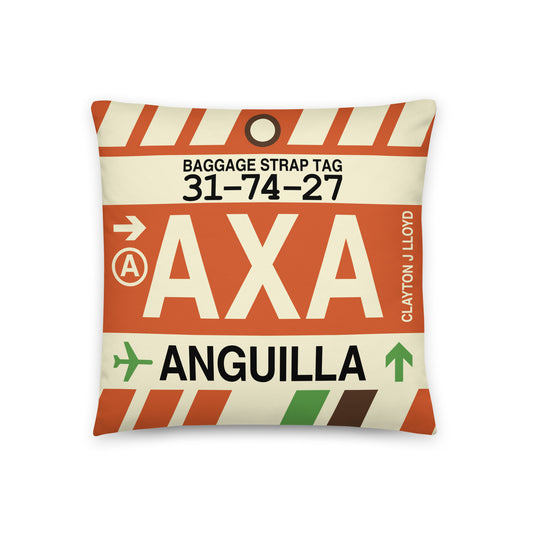 Travel Gift Throw Pillow • AXA Anguilla • YHM Designs - Image 01