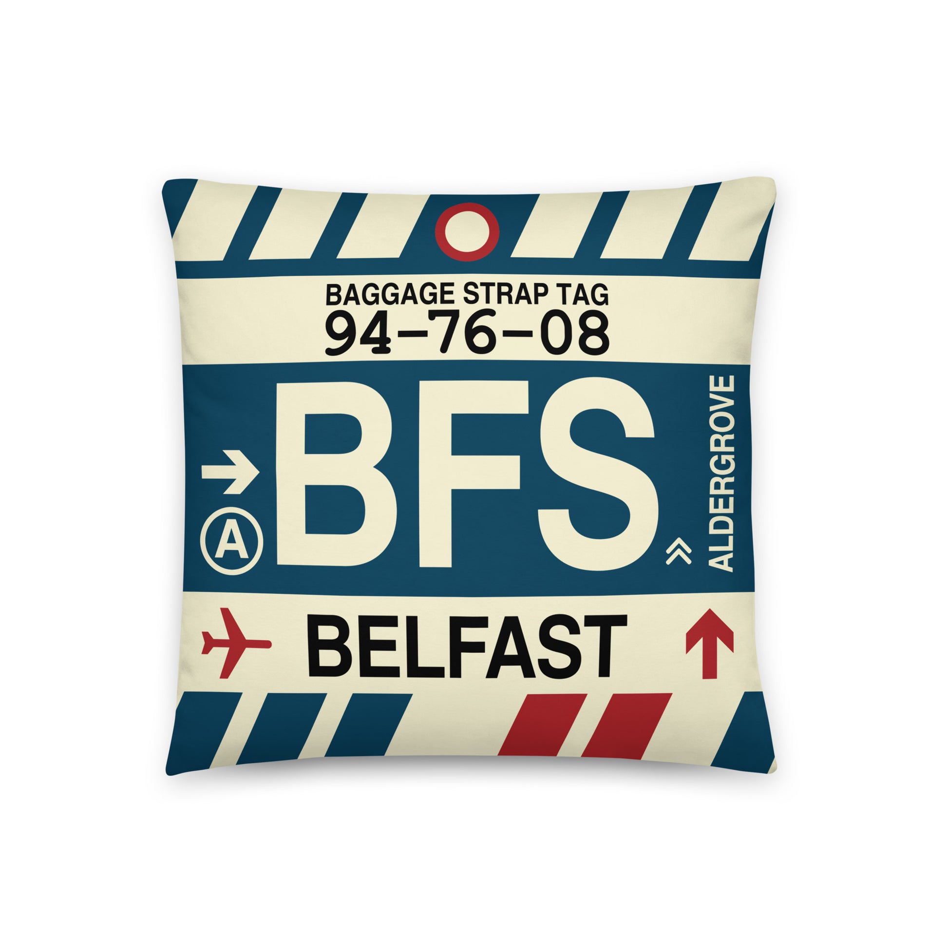 Travel-Themed Throw Pillow • BFS Belfast • YHM Designs - Image 01