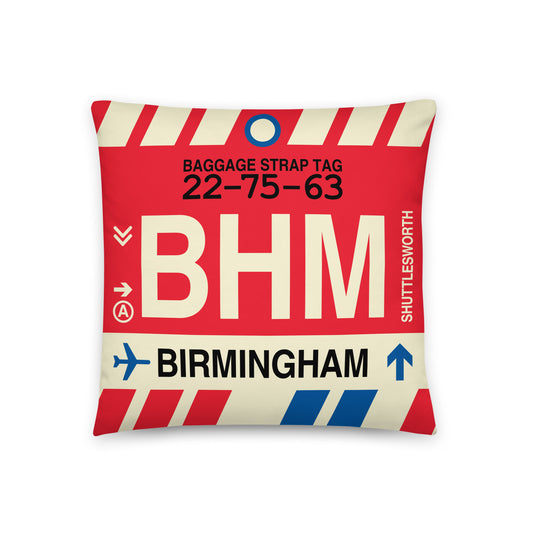 Travel Gift Throw Pillow • BHM Birmingham • YHM Designs - Image 01