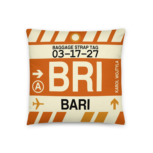 Travel Gift Throw Pillow • BRI Bari • YHM Designs - Image 01