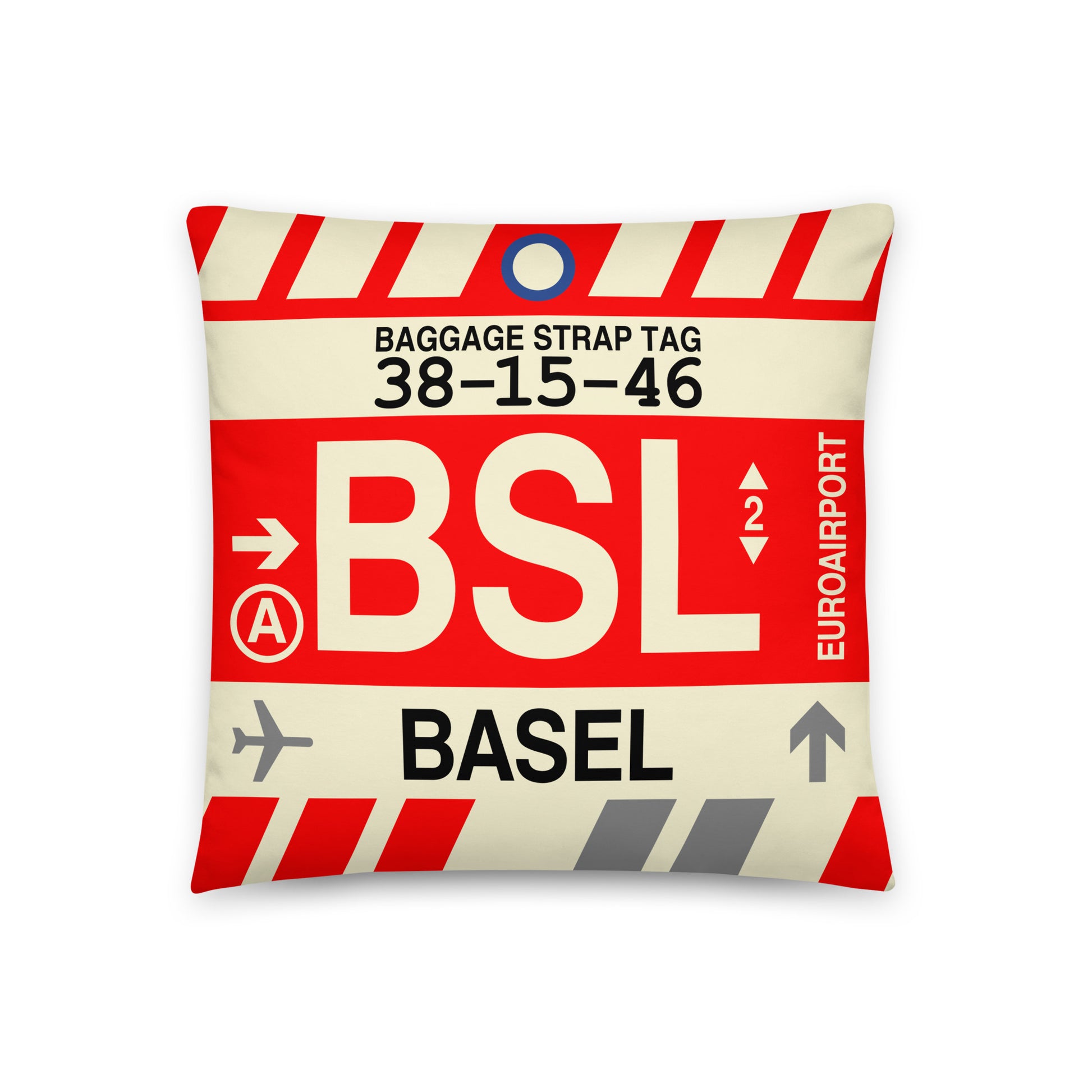 Travel Gift Throw PIllow • BSL Basel • YHM Designs - Image 01