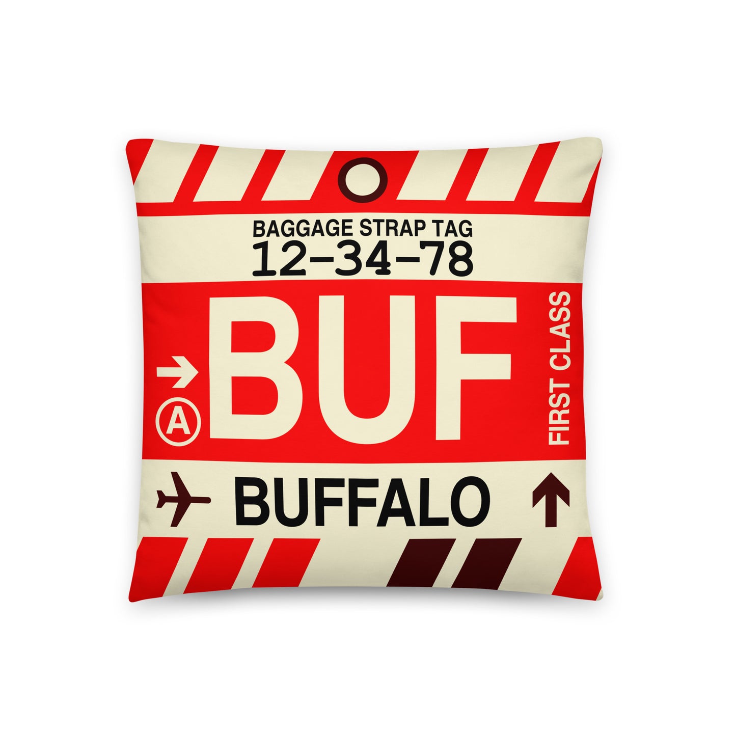 Travel Gift Throw Pillow • BUF Buffalo Souvenir • YHM Designs - Image 01