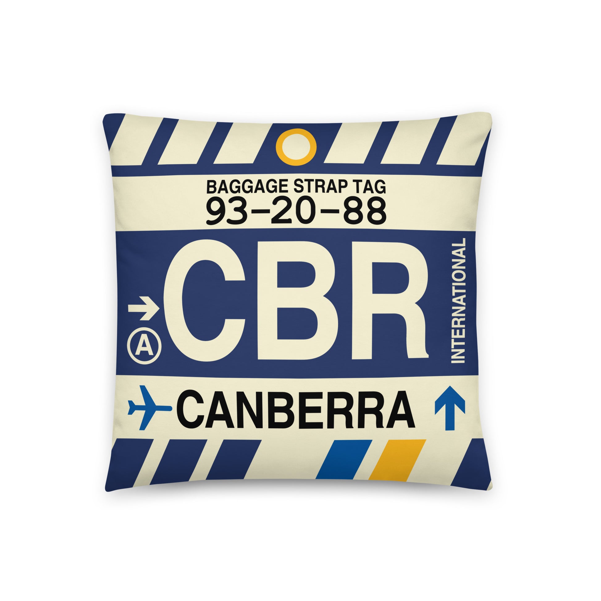 Travel Gift Throw Pillow • CBR Canberra • YHM Designs - Image 01