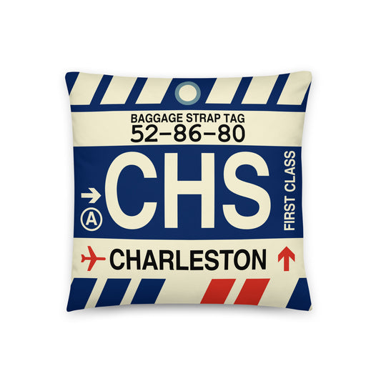 Travel Gift Throw Pillow • CHS Charleston • YHM Designs - Image 01