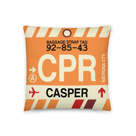 Travel Gift Throw Pillow • CPR Casper Souvenir • YHM Designs - Image 01