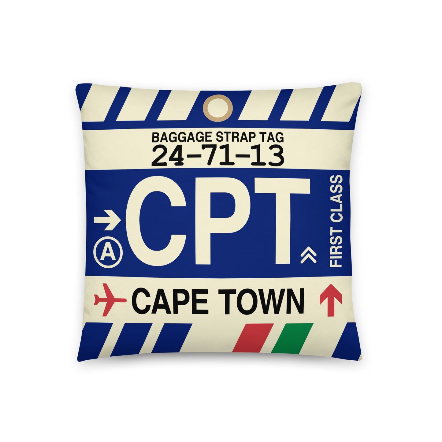 Travel-Themed Throw Pillow • CPT Cape Town • YHM Designs - Image 01