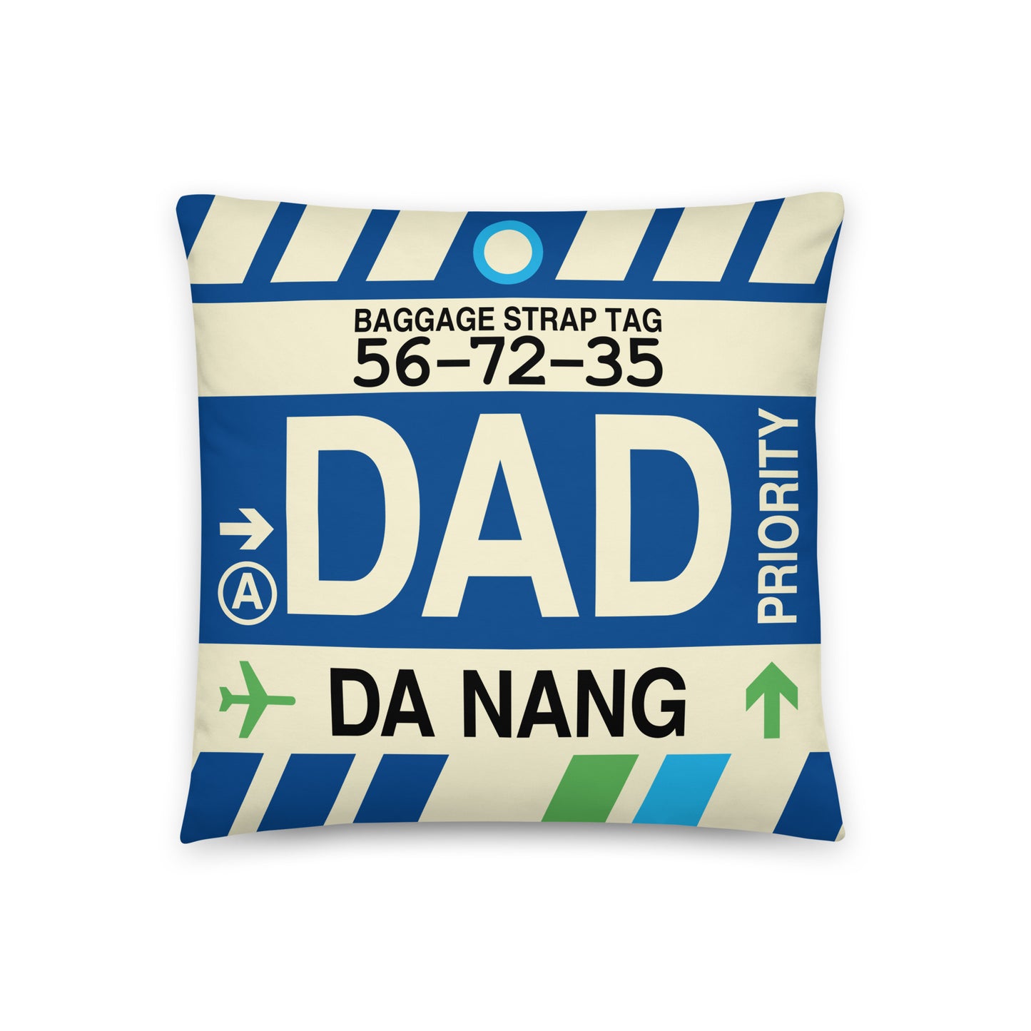 Travel-Themed Throw Pillow • DAD Da Nang • YHM Designs - Image 01