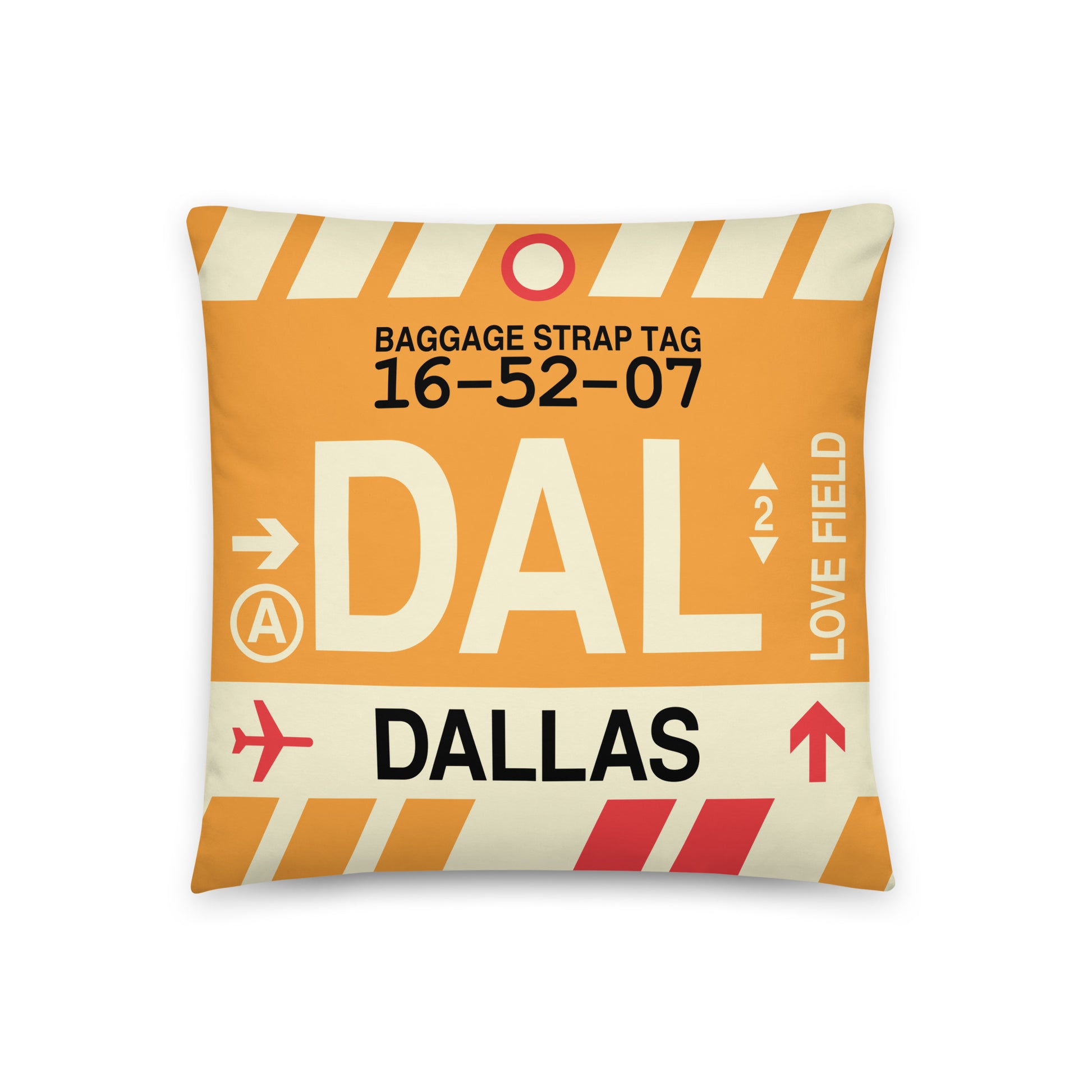 Travel Gift Throw PIllow • DAL Dallas • YHM Designs - Image 01