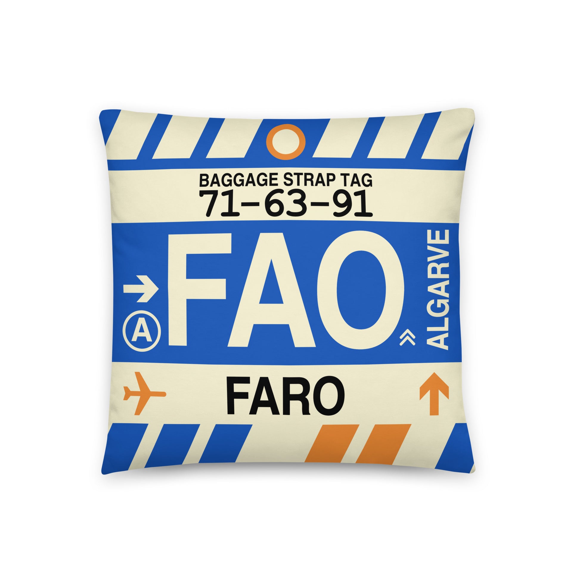 Travel Gift Throw PIllow • FAO Faro • YHM Designs - Image 01