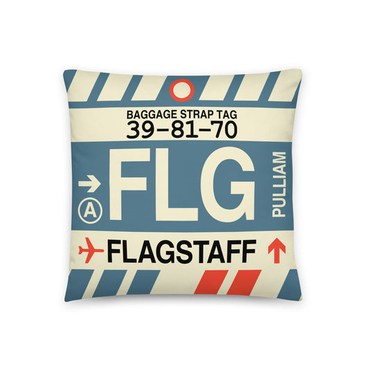 Travel Gift Throw Pillow • FLG Flagstaff Souvenir • YHM Designs - Image 01