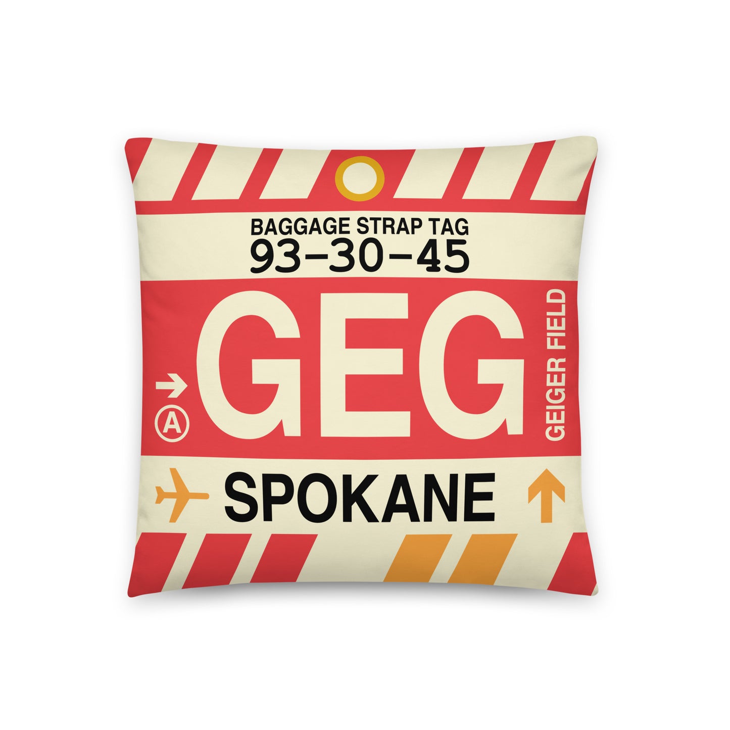 Travel Gift Throw PIllow • GEG Spokane • YHM Designs - Image 01