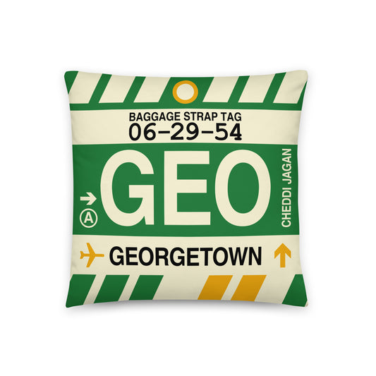 Travel Gift Throw Pillow • GEO Georgetown • YHM Designs - Image 01