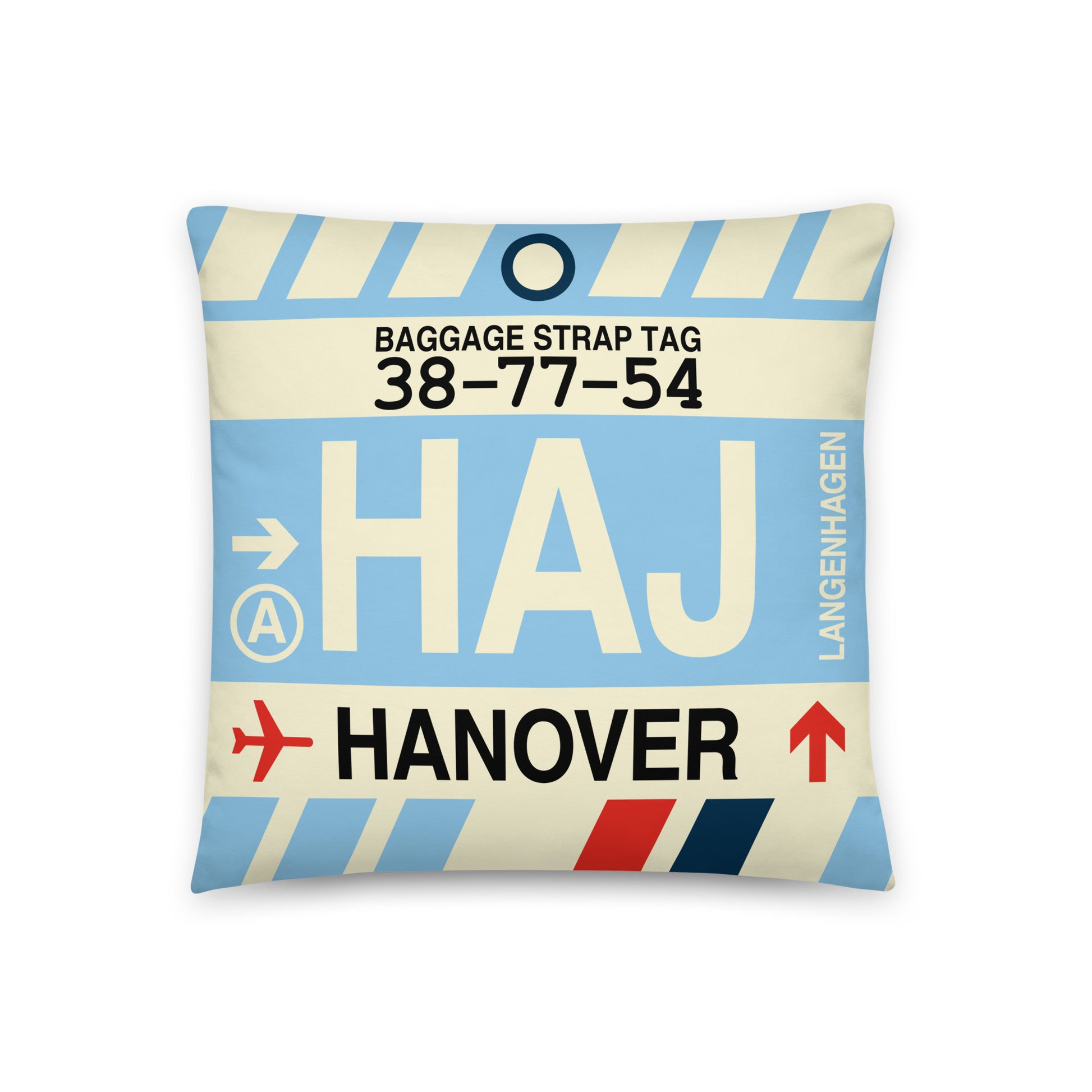 Travel-Themed Throw Pillow • HAJ Hanover • YHM Designs - Image 01