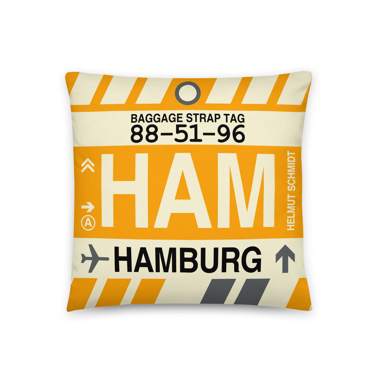 Travel Gift Throw PIllow • HAM Hamburg • YHM Designs - Image 01