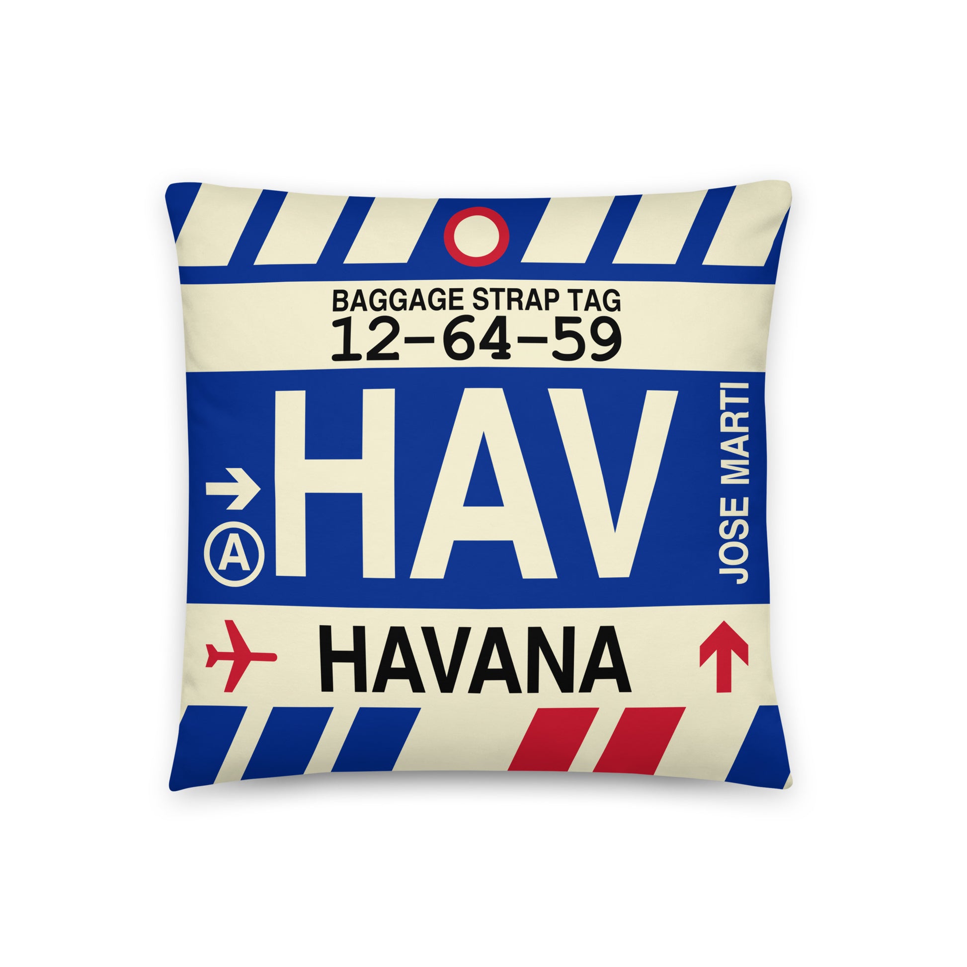 Travel-Themed Throw Pillow • HAV Havana • YHM Designs - Image 01