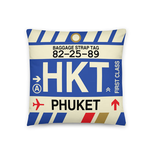 Travel Gift Throw PIllow • HKT Phuket • YHM Designs - Image 01